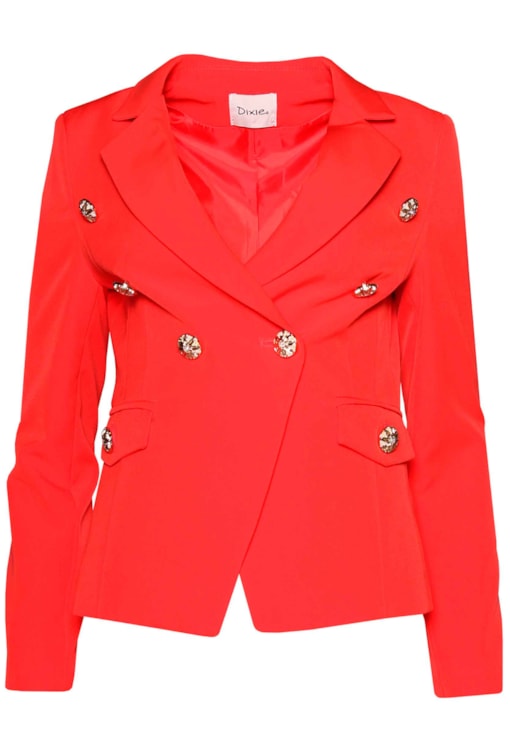 Blazer cruzado com botões