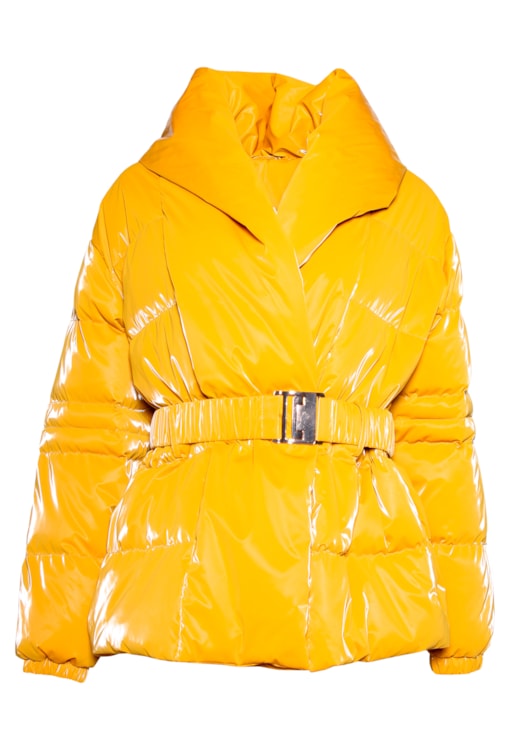 Casaco com gola de rebuço