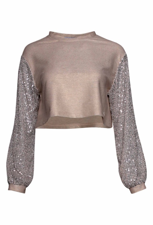 Camisola com lantejoulas