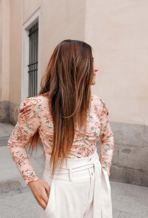 Body com drapeado e estampado