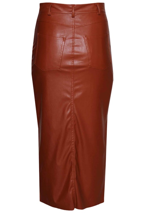 Saia midi efeito pele