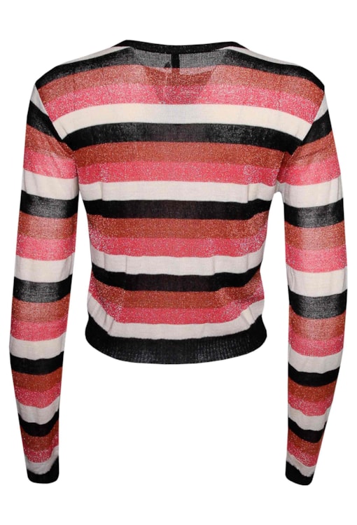 Casaco às riscas malha