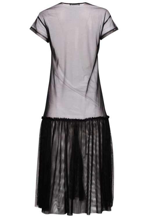 Vestido t-shirt com tule