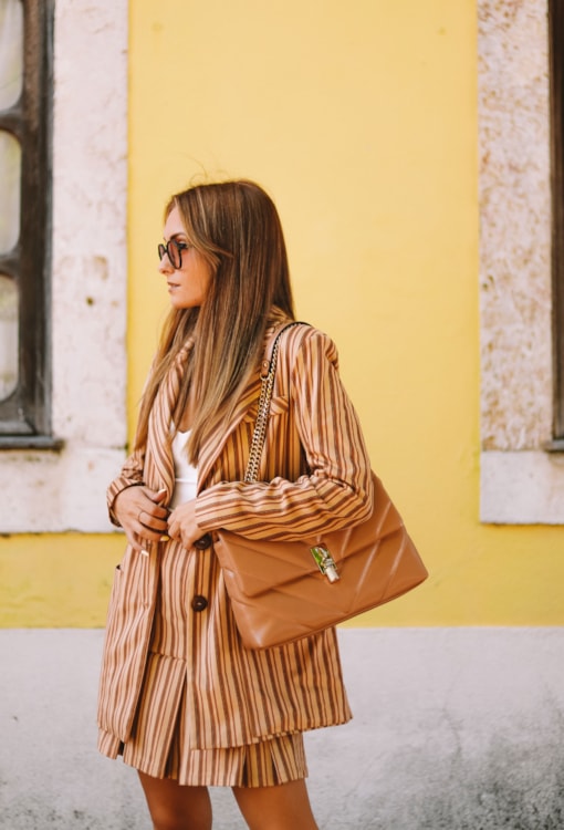 Blazer Efeito Camurça Riscas