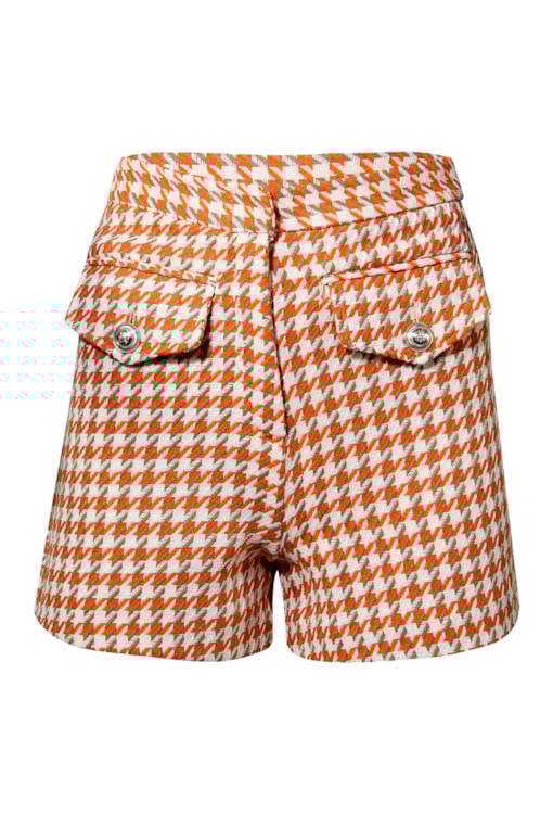 Calção pied-de-poule