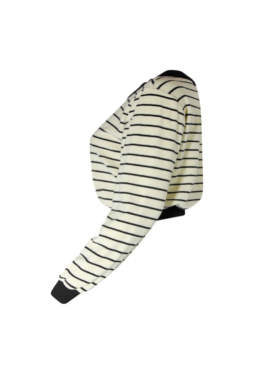 Camisola de riscas com colarinho