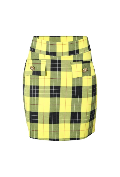 Saia curta de xadrez