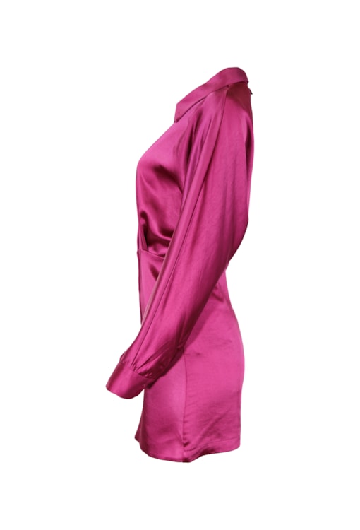 Vestido curto acetinado 