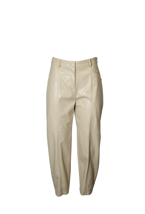 Calças efeito de pele