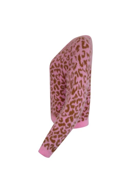 Camisola de malha com padrão leopardo