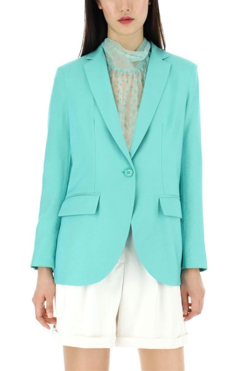 Blazer básico com bolsos