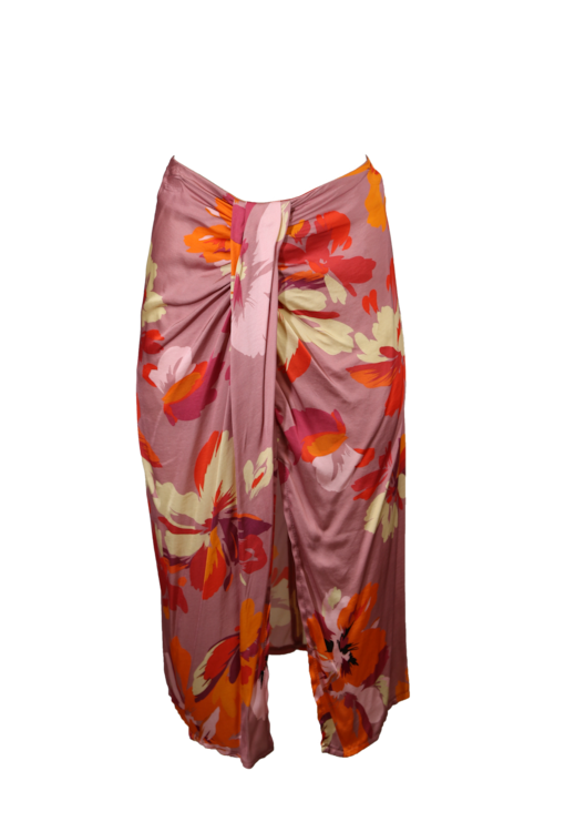 Saia acetinada drapeada