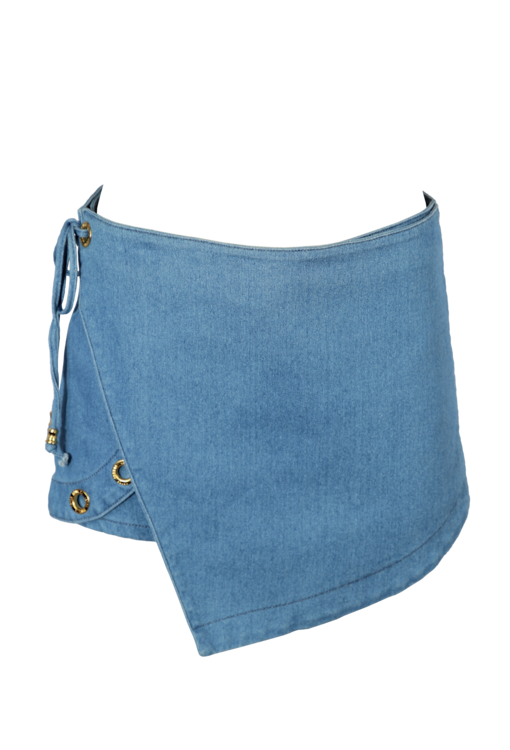 Saia-calção de ganga