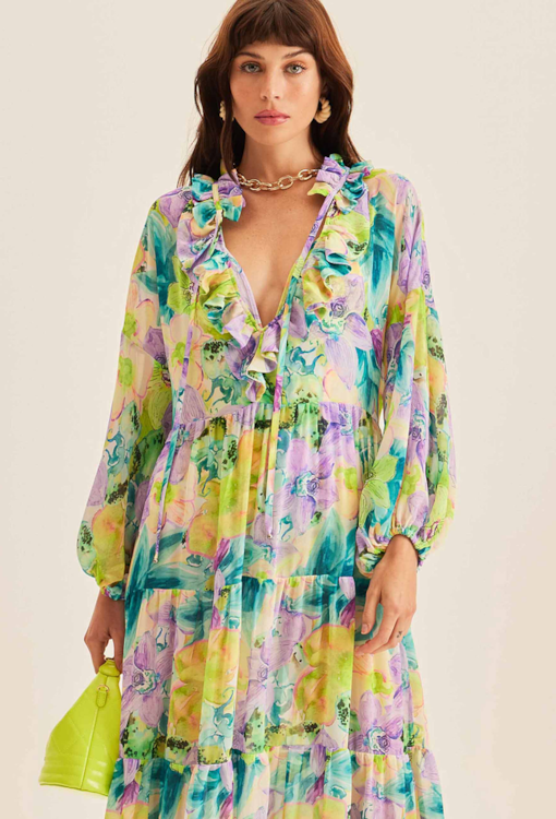 Vestido Logo Estampa Floral