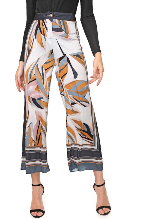 Calça Pantacourt Estampada